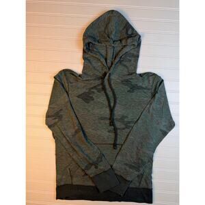American Eagle Outfitters Womens Small Gray Camo Hoodie Pullover Sweatshirt S